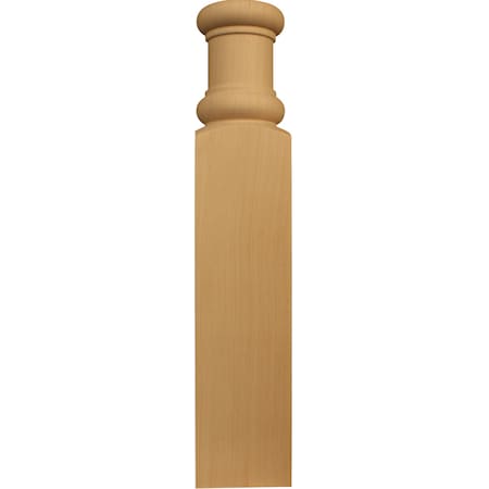 Osborne Wood Products 10 x 2 x 1 Sm. Half Round Plinth with Spool (10inch) in Hard Maple 7100HM